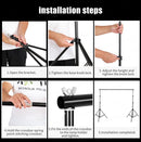 SH Novo Kit de Suporte para Fundo de Foto 2X2M 2X3M 2,6X3M com Ajuste de Altura para Estúdio Fotográfico com Clipe