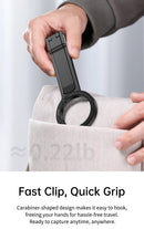 Ulanzi MA30 Tripé para celular com mosquetão, suporte magnético de dupla face para vídeo, luz, vlog, transmissão ao vivo, viagens ao ar livre