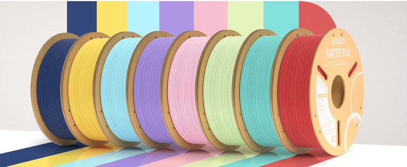 Filamento PLA fosco ELEGOO 1 kg, filamento FDM para impressora 3D de 1,75 mm, precisão dimensional de +/- 0,02 mm, bobina de papelão de 1 kg (2,2 lbs)