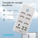 Extensão elétrica de 5 metros, extensão elétrica, filtro de linha brasileiro, tomada USB, régua de tomadas, extensão de tomada, tomada USB longa