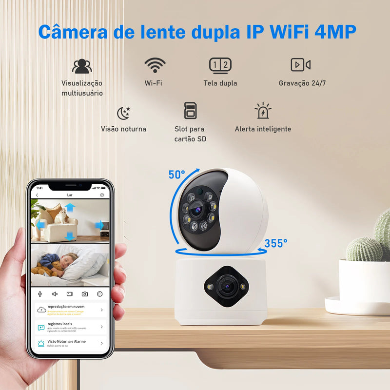 Bebê, ICSee, Câmera de Segurança Wi-Fi, Câmera IP, Câmera 360, Câmeras de Vigilância Wi-Fi, Mini Câmera Wi-Fi, Coibeu