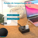 Filtro de Linha Inteligente Com WiFi, 3 Tomada, 2 Entradas USB, 1 Entrada Tipo C e 1 Botão Liga Desliga Geral