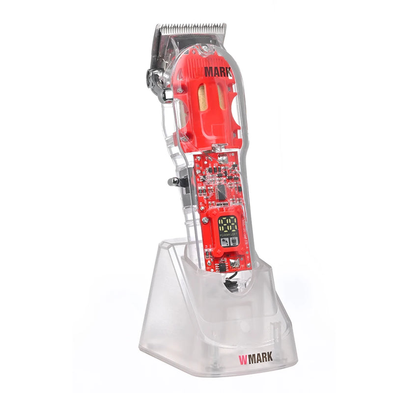 Máquina de Cortar Cabelo Profissional Sem Fio WMARK NG-407 para Homens, Elétrica e Recarregável