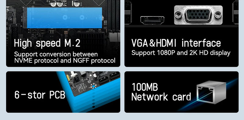 Placa-mãe MACHINIST H61 M.2 NVME PCIEx16 DVI com suporte para memória RAM DDR3 de canal duplo e processadores Intel Core de 2ª/3ª geração, soquete LGA1151, para PC desktop.