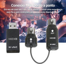 Sistema MIDI M-VAVE Teclado MIDI sem fio Adaptador sem fio Plug and Play Compatível com sistema Windows Transmissão sem fio para smartphones