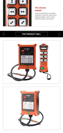 Controle remoto industrial HENJEL H106 com 6 botões para guincho hidráulico, à prova d'água.