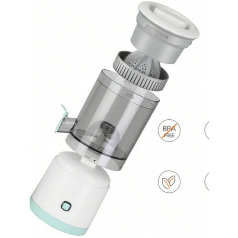 Espremedor elétrico, liquidificador doméstico de laranja e limão, espremedor de smoothies multifuncional, carregamento USB