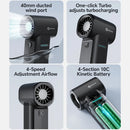 Ventilador Turbo Booster TF40 sem escovas, portátil, com alta potência de 500g, soprador de ar potente para remoção de água, ideal para camping e churrasco.