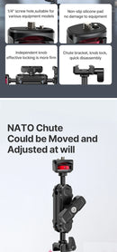 Kit de suporte de carro com ventosa Ulanzi para câmera de ação de celular GoPro Hero Insta360 DJI Magic Arm com rotação flexível e vidro que suga