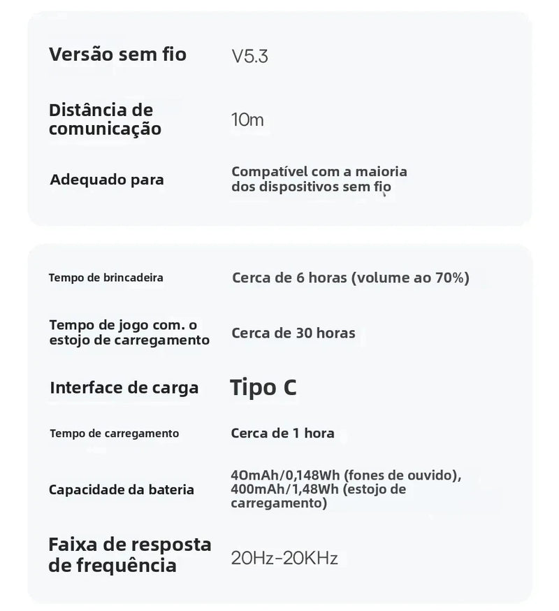 Fone De Ouvido Bluetooth 5.3 Baseus Bowie E13 Som Imersivel Recarregável Latencia Zero
