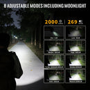 Lanterna tática potente Sofirn SP31 V3.0 SST40/519A 2000lm 18650 LED USB C recarregável com interruptor duplo