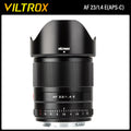 Lente Viltrox 23mm 33mm 56mm F1.4 25mm f1.7 com foco automático, lente prime de grande abertura para retratos, compatível com câmeras Sony com montagem E (APS-C).