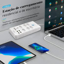 Extensão elétrica de 5 metros, extensão elétrica, filtro de linha brasileiro, tomada USB, régua de tomadas, extensão de tomada, tomada USB longa
