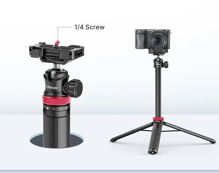 Tripé Ulanzi MT-44 com 1,46 m de extensão para selfies, tripé com braçadeira para celular, câmeras, celulares, Samsung, iPhone, Huawei, Xiaomi