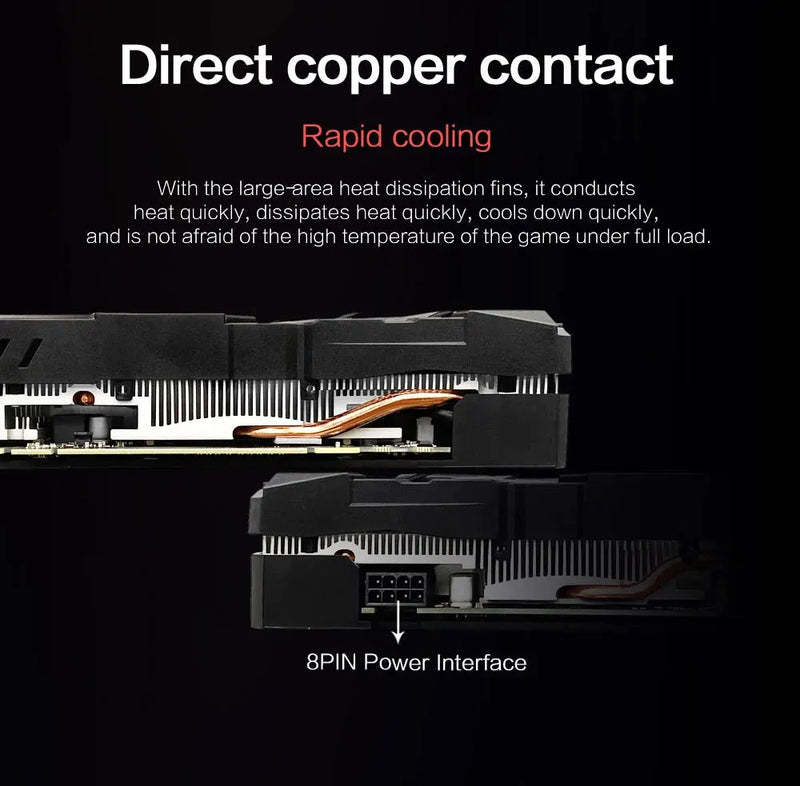 Placa de vídeo AMD RX 580 8GB 2048SP Gaming Graphics Card GDDR5 256Bit PCI Express 3.0 ×16 Radeon GPU para PC (Brasil)