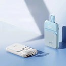 Carregador portátil Magsafe de 10000mAh para celular, bateria externa com indução, mini saída universal, 2 cabos