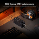 Fosi Audio SK02 Amplificador de Fone de Ouvido USB Hi-Fi Mini DAC USB para Fones de Ouvido Balanceados de 3,5 mm e 4,4 mm com Suporte a DSD