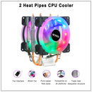 Cooler de processador x99 para LGA 2011 RGB Ventilador IWONGOU 2 Heatpipes CPU Radiator PWM 3Pin Fans para Intel 1366/1700/AM4/AMD