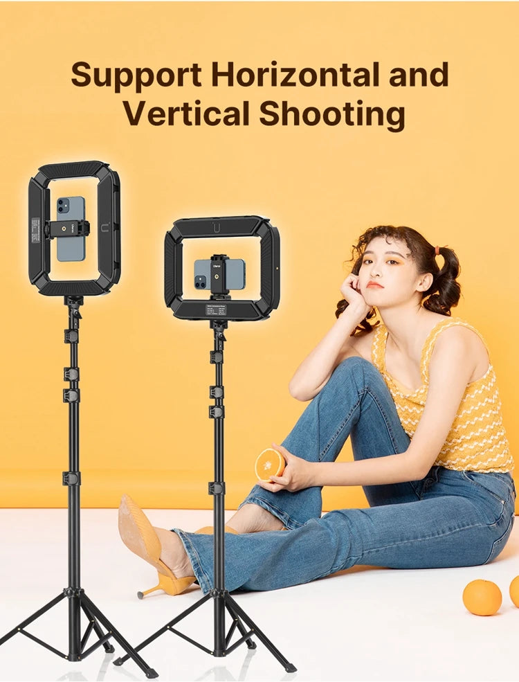 Ulanzi U200 U-200 Smartphone Video Rig LED Video Light 2 em 1 Ring Light Cold Shoe para Microfone Tiktok Youtube Live Rig Light