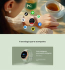 Relógio inteligente feminino AURAFIT, ideal para presentear mulheres. Tela sensível ao toque completa, perfeito para esportes e fitness, com chamadas Bluetooth.