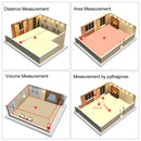 Telêmetro a laser MILESEEY D2 40M 60M 100M 120M Fita métrica a laser Bolha horizontal dupla Roleta digital