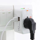 Adaptador de conversão universal UE Reino Unido EUA AU Conversor eletrônico de viagem Plugue USB Tomada de energia Telefone Laptop Conversores de carregamento