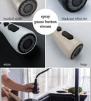 Torneira de cozinha preta, torneira de cozinha retrátil, misturador de pia de cozinha, pulverizador de jato de níquel escovado, cromado, torneira de água de cozinha