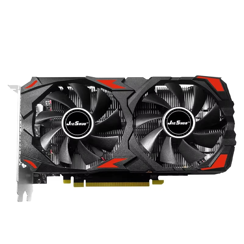 JIESHUO Original Radeon RX750, RX580, RX590 8GB Placa de Vídeo 256Bit 2048SP GDDR5 Memória Placa de Videogame PCIE3.0x16 DVI DP para Computador Desktop