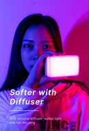 Luz de vídeo Ulanzi VL120 RGB branca de cor total, 2500K-9000K, LED para fotografia, luz de preenchimento para câmera, luz para vlog ao vivo, luz de preenchimento ajustável.