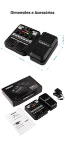 Pedal de guitarra KOKKO KMF-1 com efeito sintetizado, 18 modelos de amplificadores, IR 512, sampler Dot, bateria eletrônica e função de loop. Acessórios para guitarra.