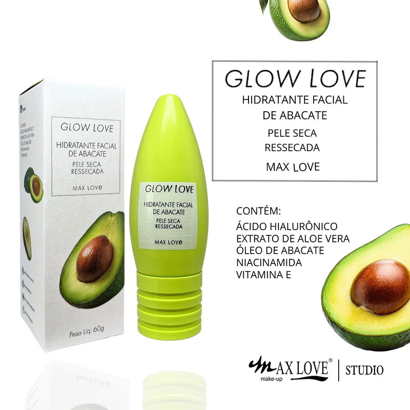 Kit Completo 5 Itens Linha Glow Love Abacate Max Love