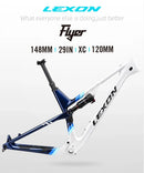 Quadro de carbono LEXON FLYER XC 29er 2215g Suspensão total Curso de 120mm Trava remota Boost Suporte para canote retrátil 15 17 19 21 polegadas