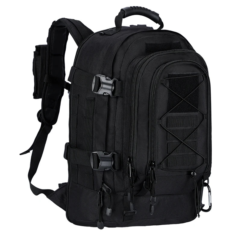 Mochila tática militar de grande capacidade de 40L e 65L para atividades ao ar livre, viagens, caminhadas, acampamentos, pesca, ferramentas, mochila para homens e mulheres