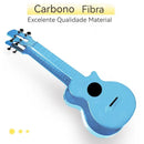 Kit de ukulele de viagem VEDO de 23 polegadas em fibra de carbono, incluindo mochila, alça de ombro, clipe de afinação, afinador, palheta e cordas.