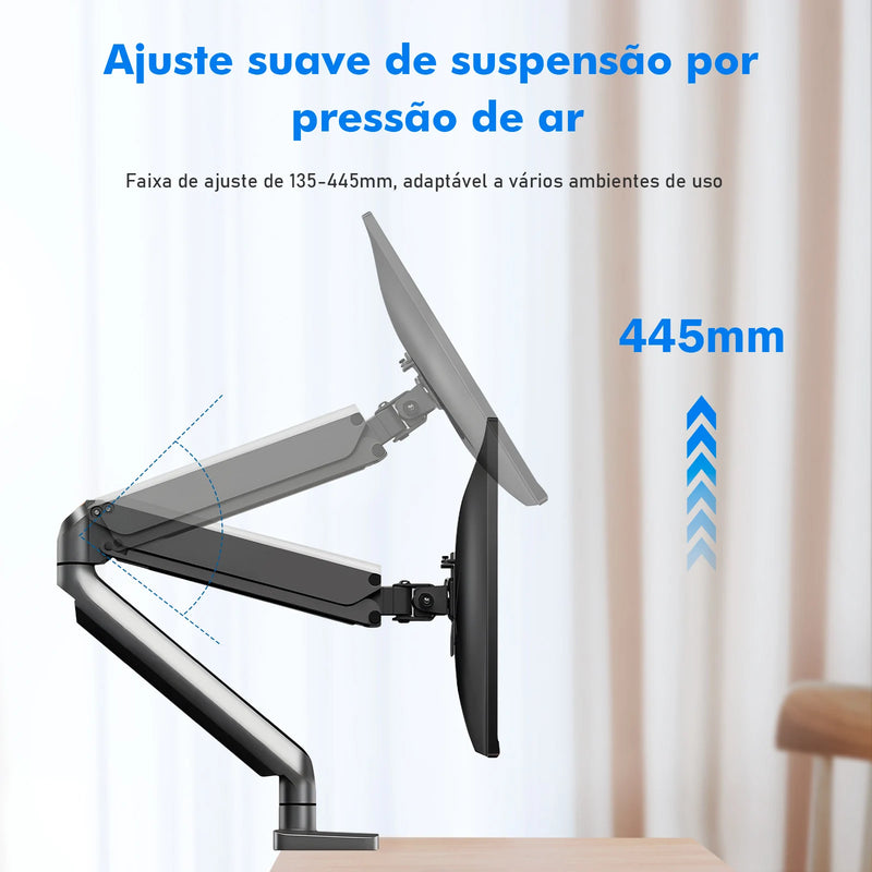 SUPORTE DE MONITOR DE MESA ARTICULADO COM MOLA A GÁS WK-MSP1