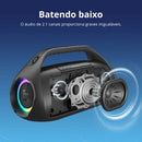 Tronsmart Bang 2 Caixa de Som Bluetooth Portátil Sem Fio com 90W, Som 2.1, 26 Horas de Reprodução, Sincronização com 100 Alto-falantes