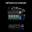 Mesa de Mixagem VEDO AF7: Mesa de Mixagem Analógica com Placa de Som Digital Integrada, 7 Canais, Configurações de Função Personalizadas, Console de Mixagem Analógica para Palco