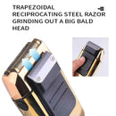 Barbeador e corta cabelo elétrico masculino com 3 velocidades, display LCD, corpo de metal e carregamento USB