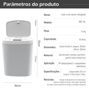 Lixeira de reciclagem automática com sensor/Lixeira de reciclagem automática com sensor, Lixeira de reciclagem inteligente, Lixeira de reciclagem automática para banheiro, Coibeu, Brasil