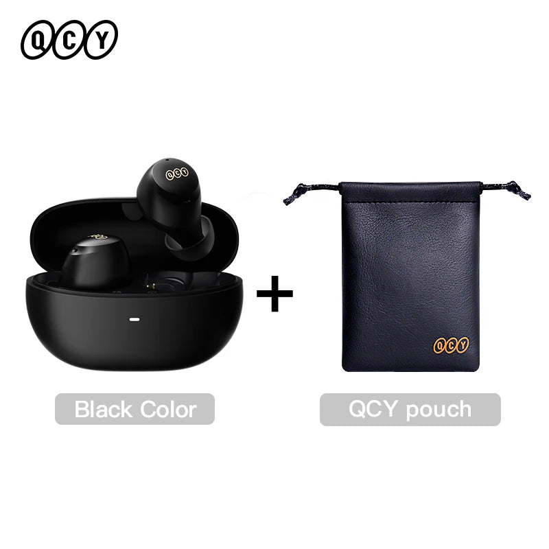 Fones de ouvido sem fio QCY HT07 ANC com cancelamento de ruído de 40 dB TWS, 6 microfones, chamada AI HD, Bluetooth 5.2, reprodução de 32 horas