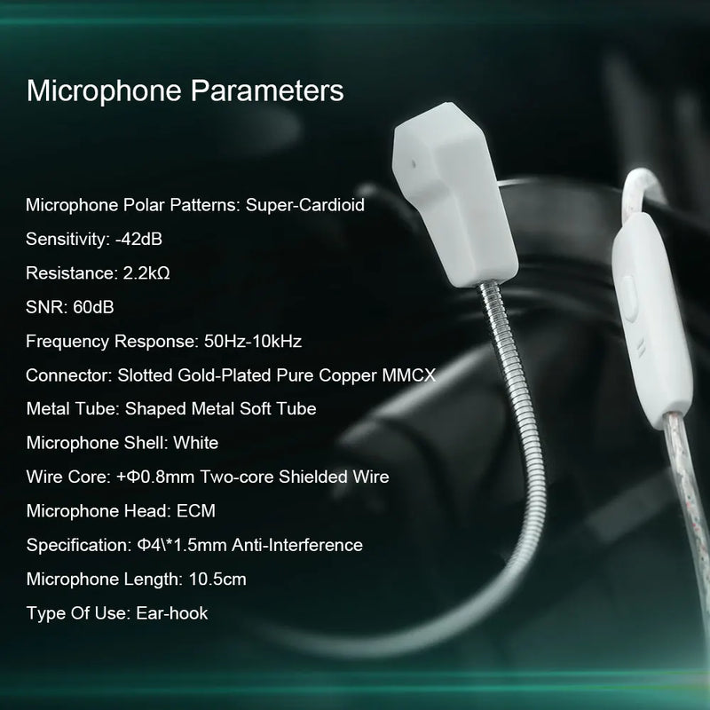 Fones de ouvido Kinera Celest Wyvern pretos com cabo e microfone, envio de IEMs brasileiros, fones de ouvido com fio Hi-Fi para jogos, para presente