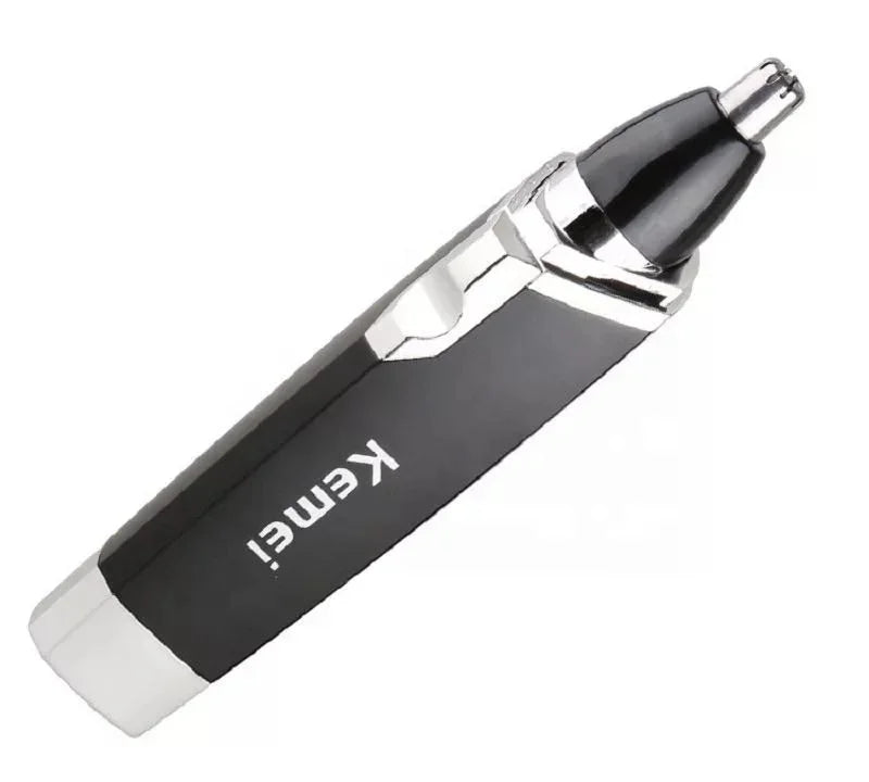 Aparador portátil dos pelos do nariz, enxaguar limpo KM-6512 nose hair shaver recarregável depilador da sobrancelha
