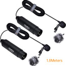 Microfone de lapela Comica XLR, omnidirecional de 3 pinos CVM-V02O para filmadoras Canon Sony Panasonic