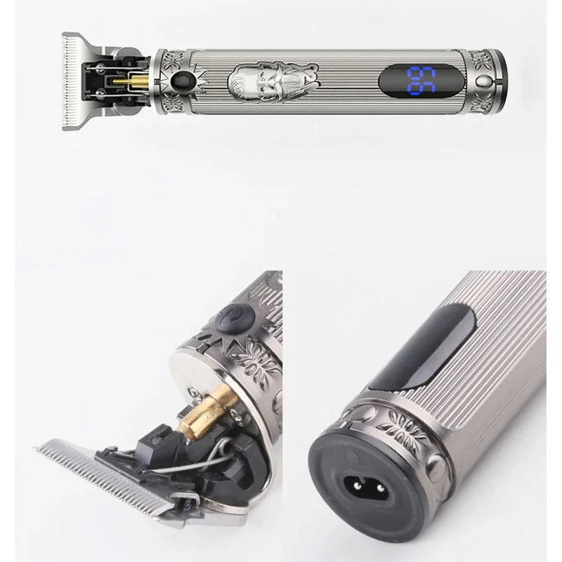 Máquina de Cortar Cabelo e Barba Profissional Kemei 700H com Estrutura Metálica Resistente