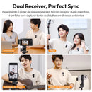 Microfone Ulanzi A100 para Smartphones, Microfone de Lapela Sem Fio para iPhone 16, 15, 12, Xiaomi, Samsung, Dji Action 5, 4, 3, 2, OSMO Pocket 3, SONY