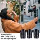 Lente VILTROX 13mm f1.4 para Sony E Fuji X Mount, abertura ampla de F1.4, foco automático, ultra grande angular, para câmeras APS-C e Vlogs.