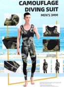 Roupa de mergulho camuflada HOT 3mm, roupa de pesca submarina, mergulho, manga comprida, fissão de neoprene, submersível, para homens, manter aquecido, tops e calças