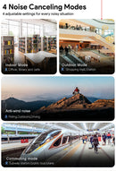 QCY H3 ANC Wireless Headphones 43dB Hybrid Active Noise Cancellation Headset Bluetooth 5.4 Hi-Res Audio Earphones 60H Playtime