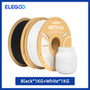 Filamento PLA fosco ELEGOO 1 kg, filamento FDM para impressora 3D de 1,75 mm, precisão dimensional de +/- 0,02 mm, bobina de papelão de 1 kg (2,2 lbs)