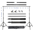 Suporte de fundo para estúdio de fotografia e vídeo, sistema de suporte de fundo telescópico ajustável com bolsa de transporte, 2,6 x 3 m/8,5 x 10 pés